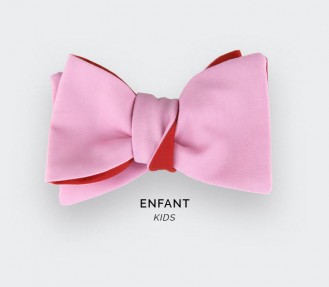 Pink Coral Kid Bow Tie