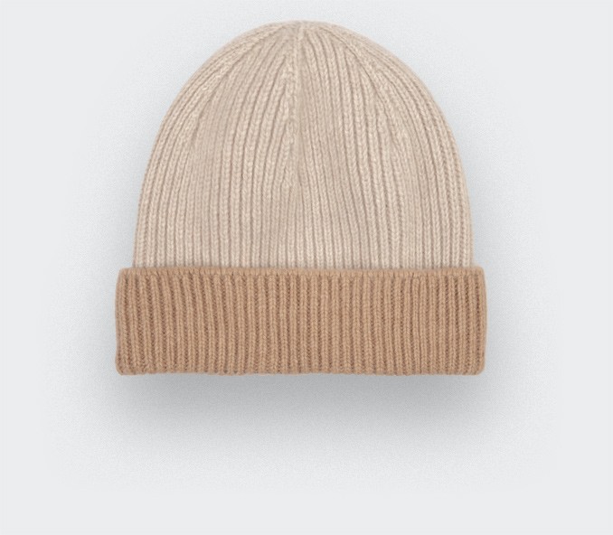 Sand Regenerated Cashmere Beanie - Made in France by Cinabre Paris