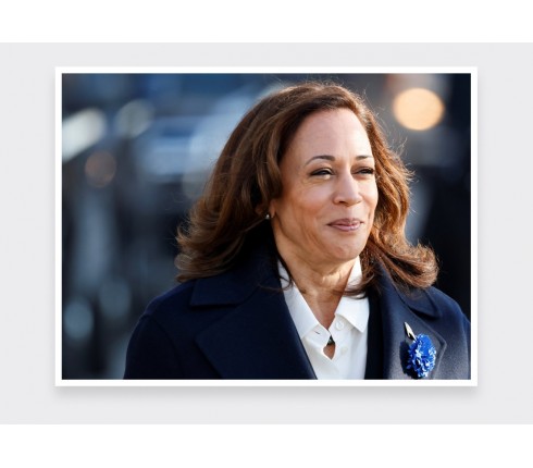 Bleuet Cinabre solidaire avec Kamala Harris - Lin - Fait-main - Bleuet de France