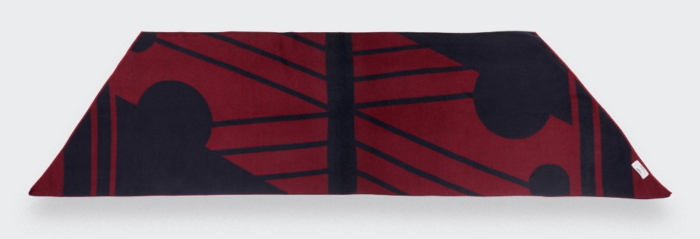 Navy and Burgundy scarf - made in France