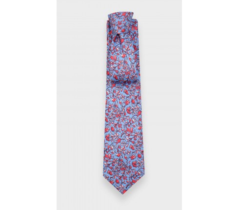 Sky Blue Cinabre Flowery Tie - Cinabre Paris