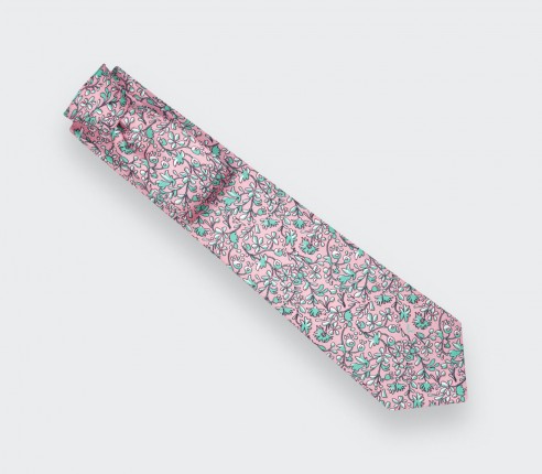 Light pink Cinabre Flowery Tie - Cinabre Paris