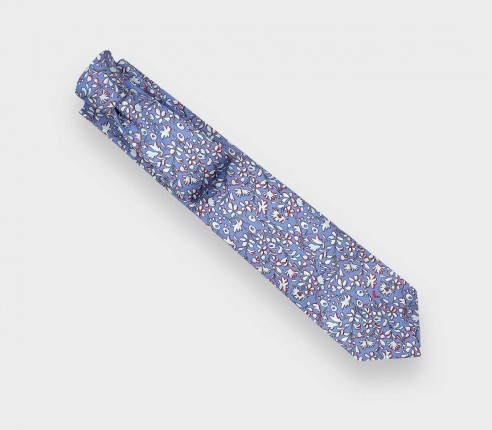 Lavander Blue Cinabre Flowery Tie - Cinabre Paris