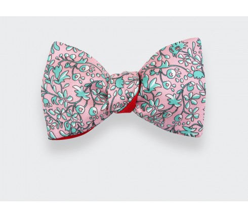 Light Pink Cinabre Flowery Bow Tie - Cinabre Paris