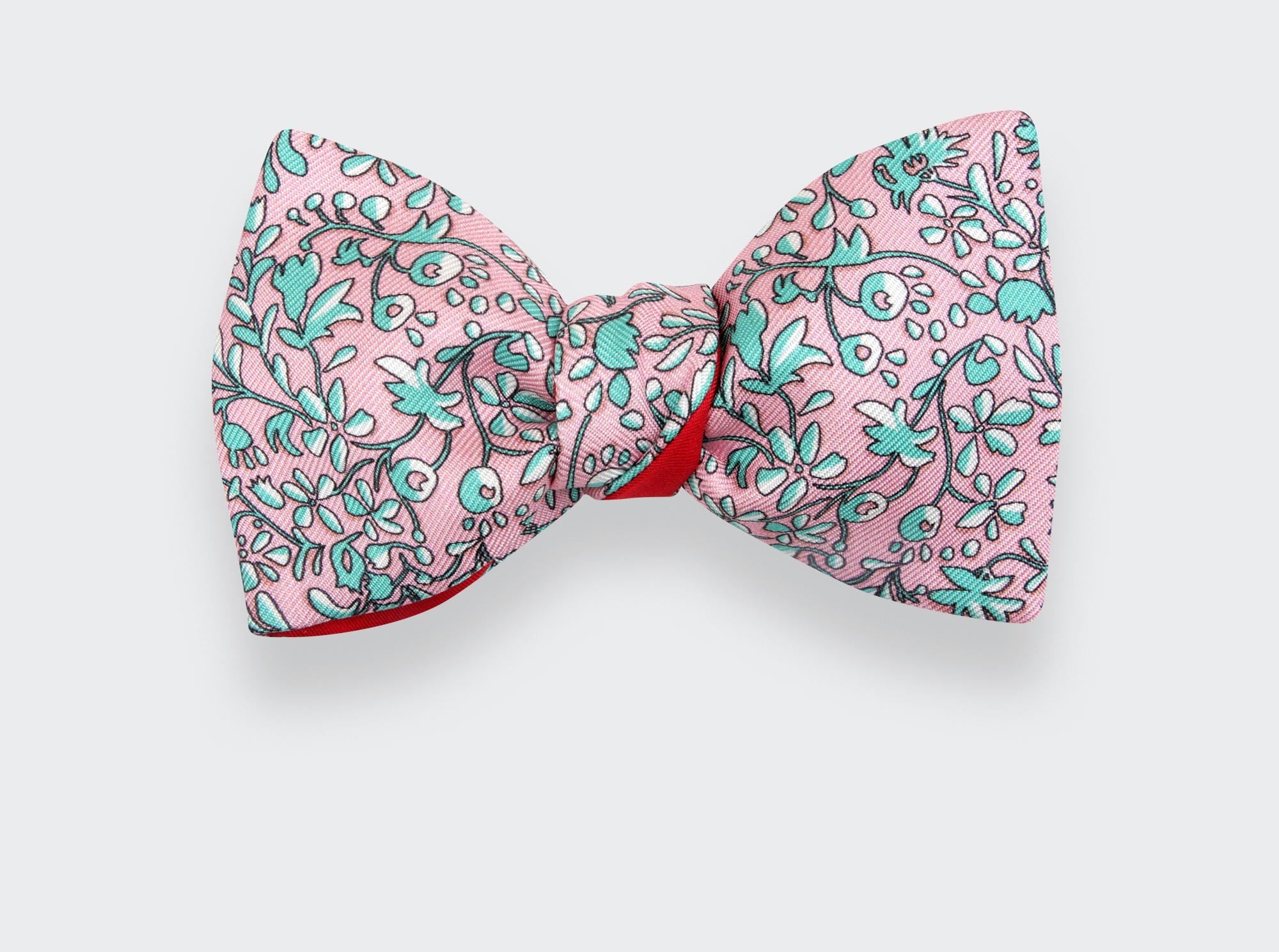 Light Pink Cinabre Flowery Bow Tie - Cinabre Paris