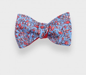 Sky Blue Cinabre Flowery Bow Tie - Cinabre Paris