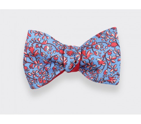 Sky Blue Cinabre Flowery Bow Tie - Cinabre Paris