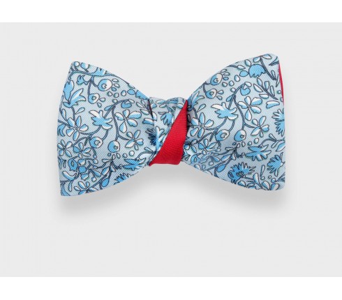 Baby Blue Cinabre Flowery Bow Tie - Cinabre Paris