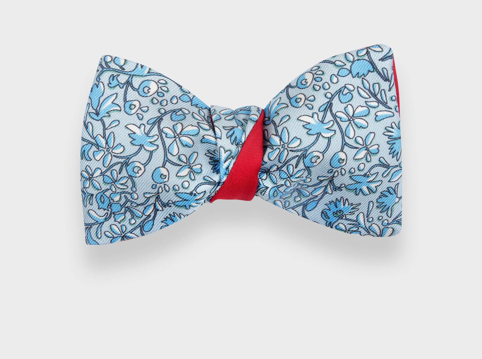 Baby Blue Cinabre Flowery Bow Tie - Cinabre Paris