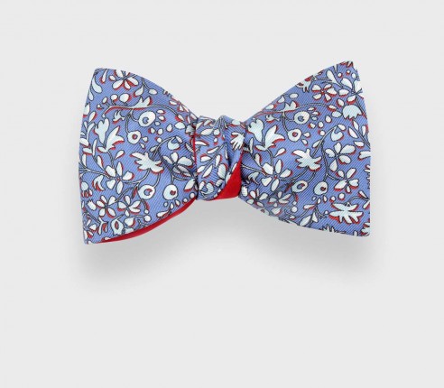 Lavender Blue Cinabre Flowery Bow Tie - Cinabre Paris