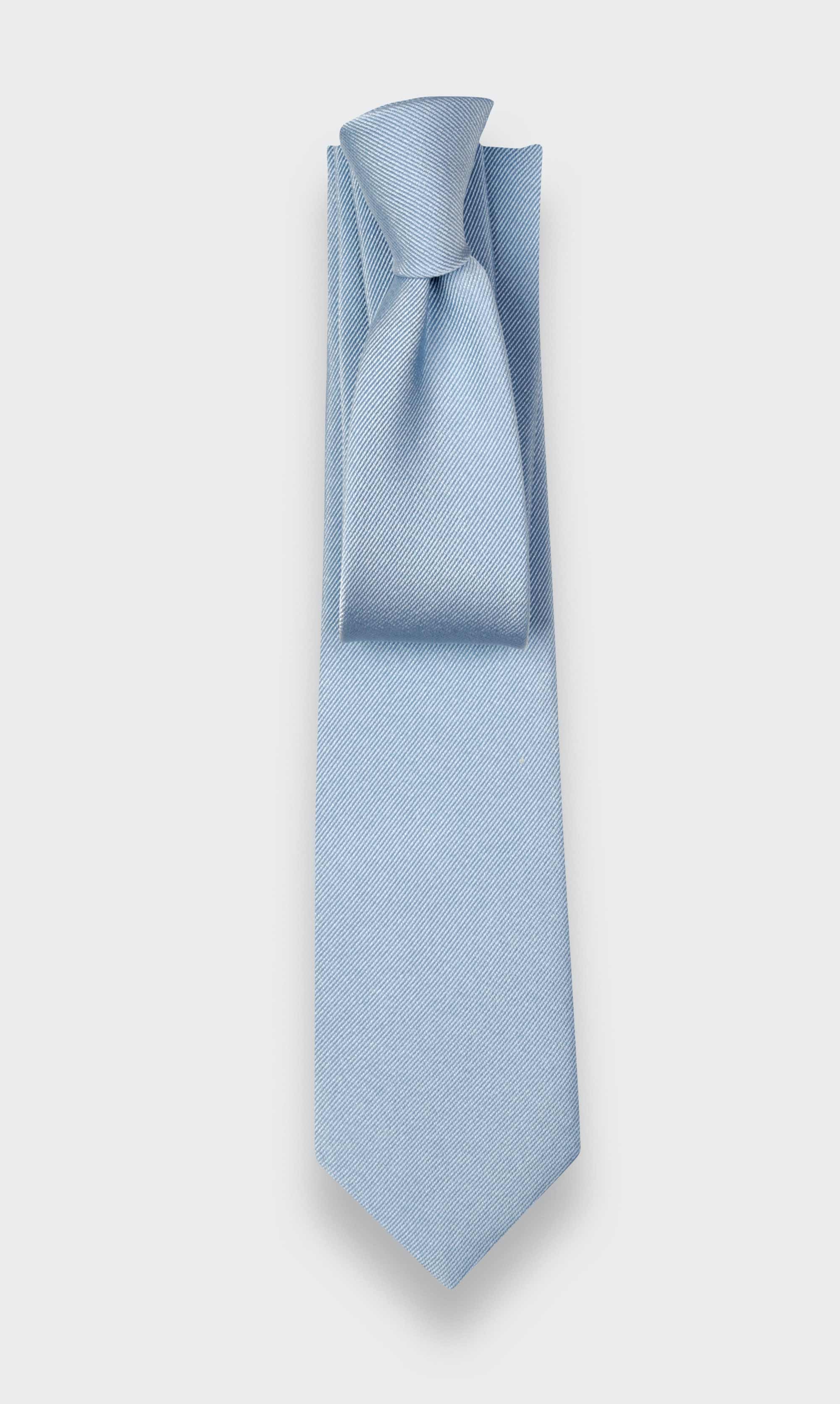 Light Blue Faille Tie - Cinabre Paris