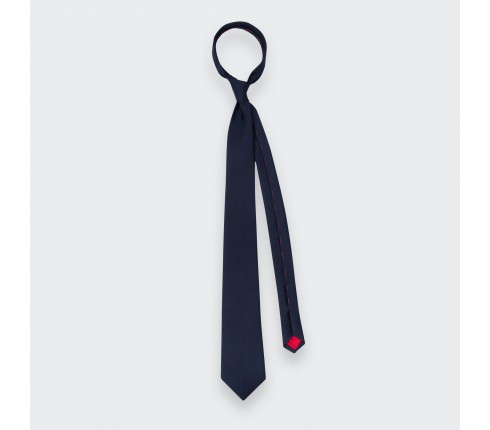 Navy Blue Faille Tie - Cinabre Paris