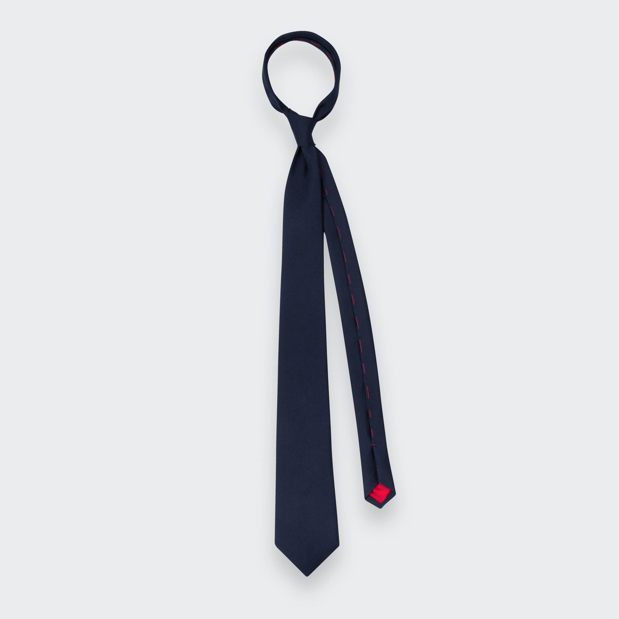 Navy Blue Faille Tie - Cinabre Paris