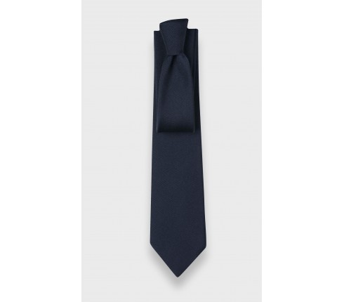 Navy Blue Faille Tie - Cinabre Paris