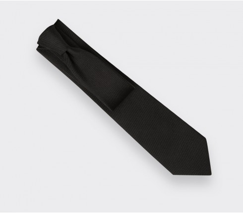 Black Faille Tie - Cinabre Paris