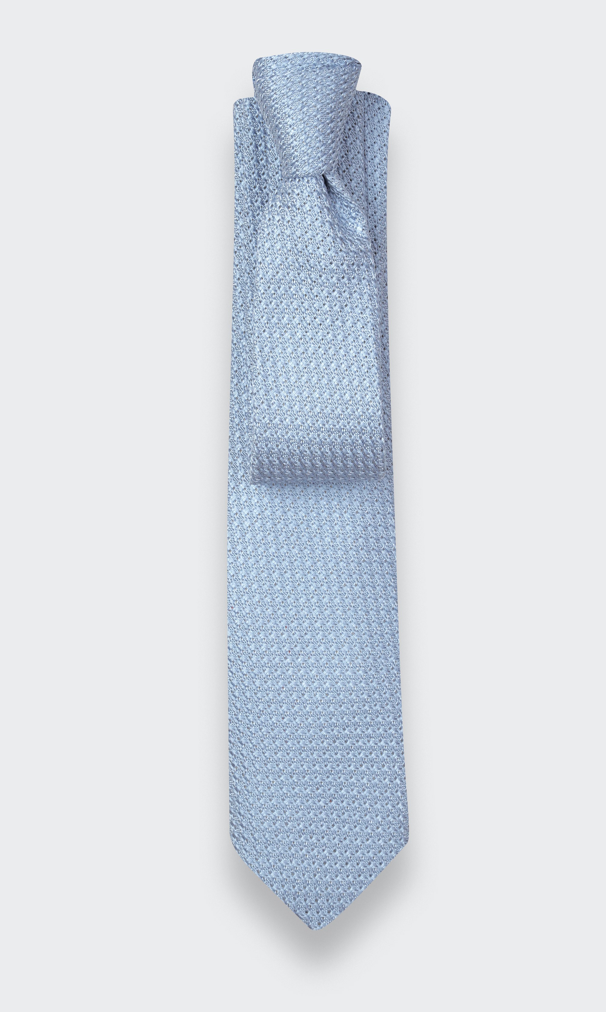 Sky Blue Silk Grenadine Tie - Cinabre Paris