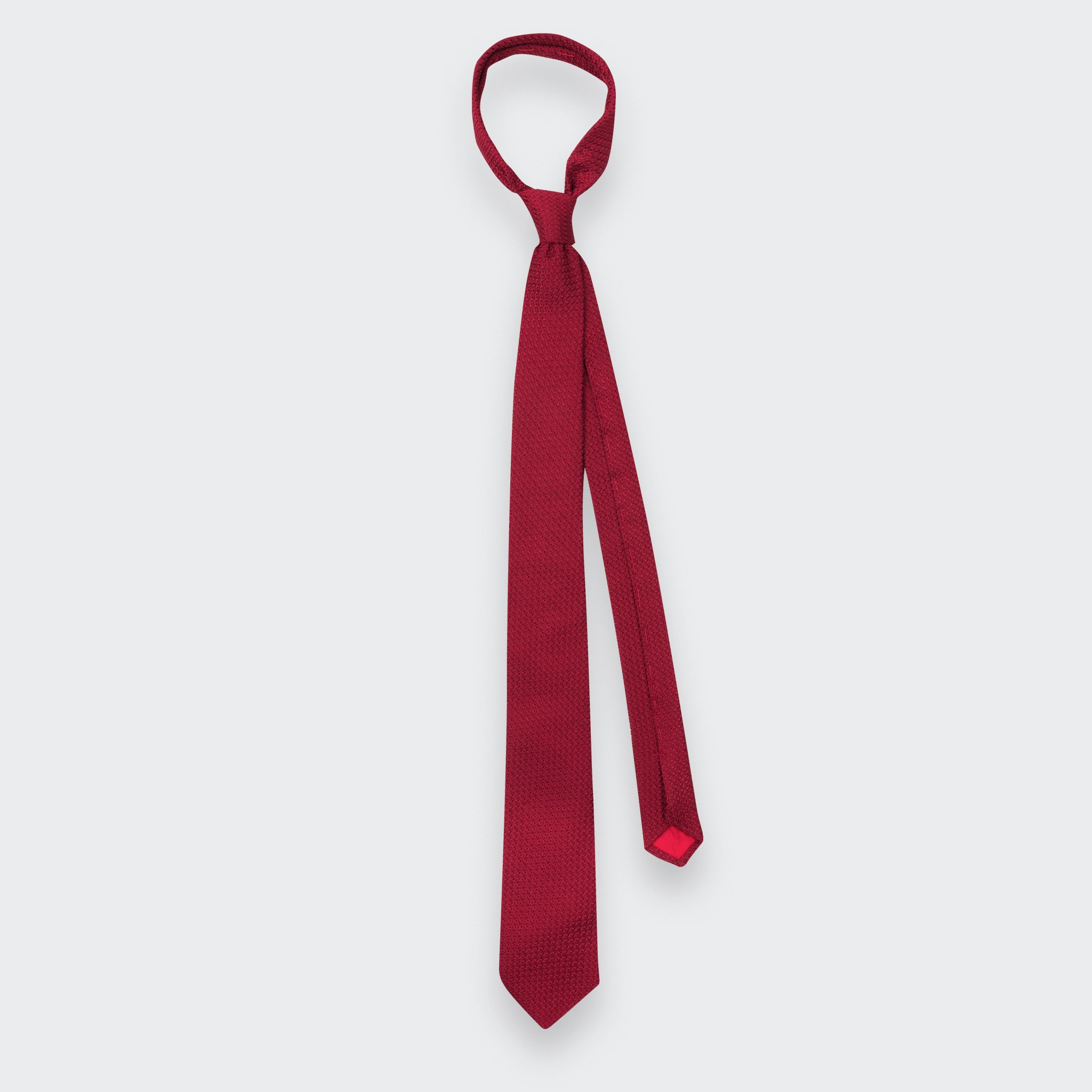 Red Silk Grenadine Tie - Cinabre Paris