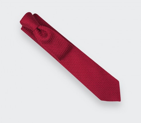 Red Silk Grenadine Tie - Cinabre Paris