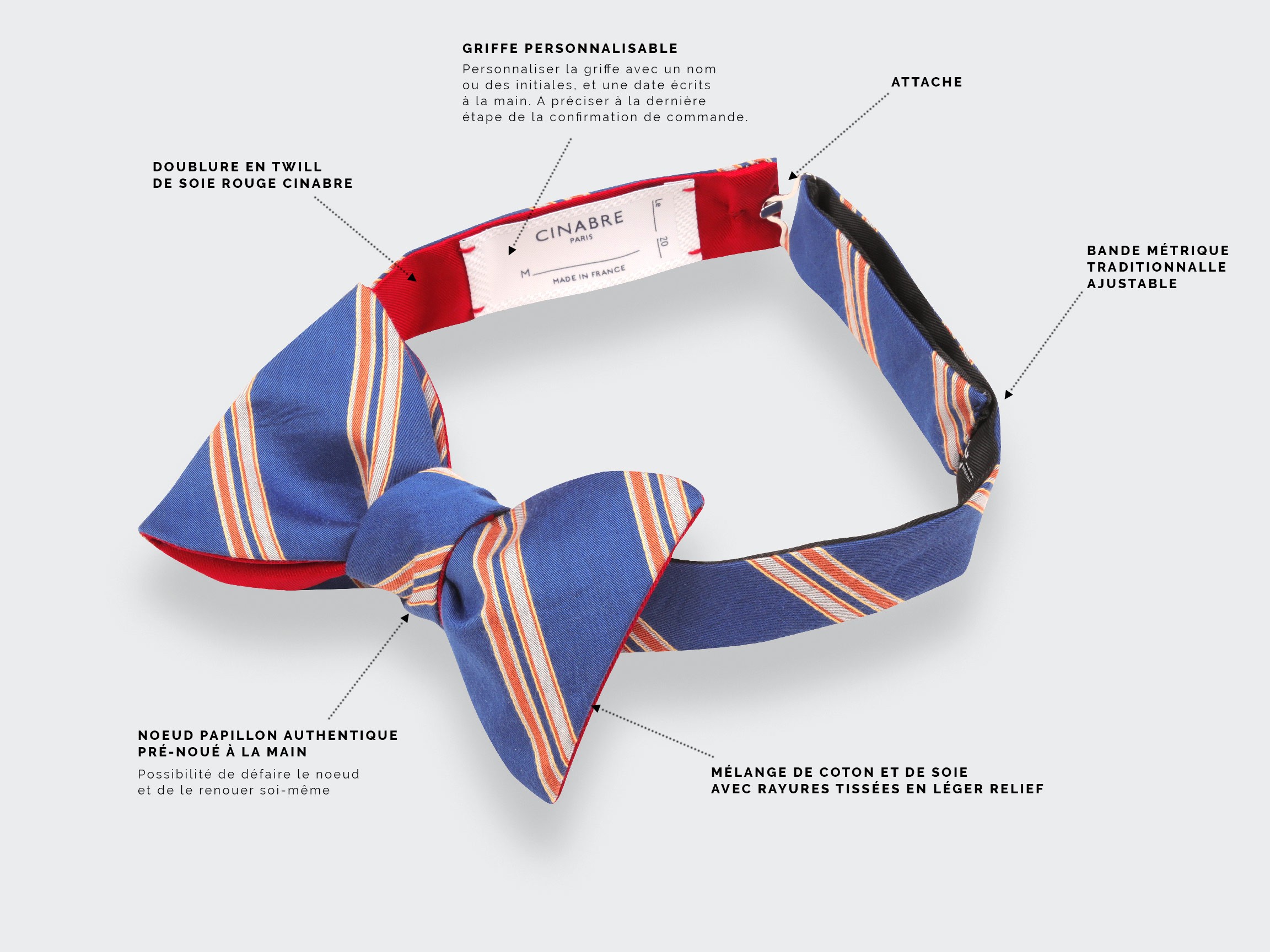 Royal Blue Club Bow Tie - Cinabre Paris