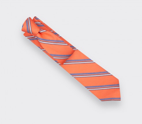 Orange Club Tie - Cinabre Paris