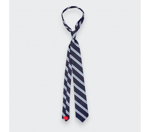 Navy and Blue Club Tie - Cinabre Paris