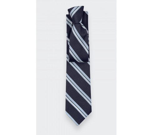 Navy and Blue Club Tie - Cinabre Paris