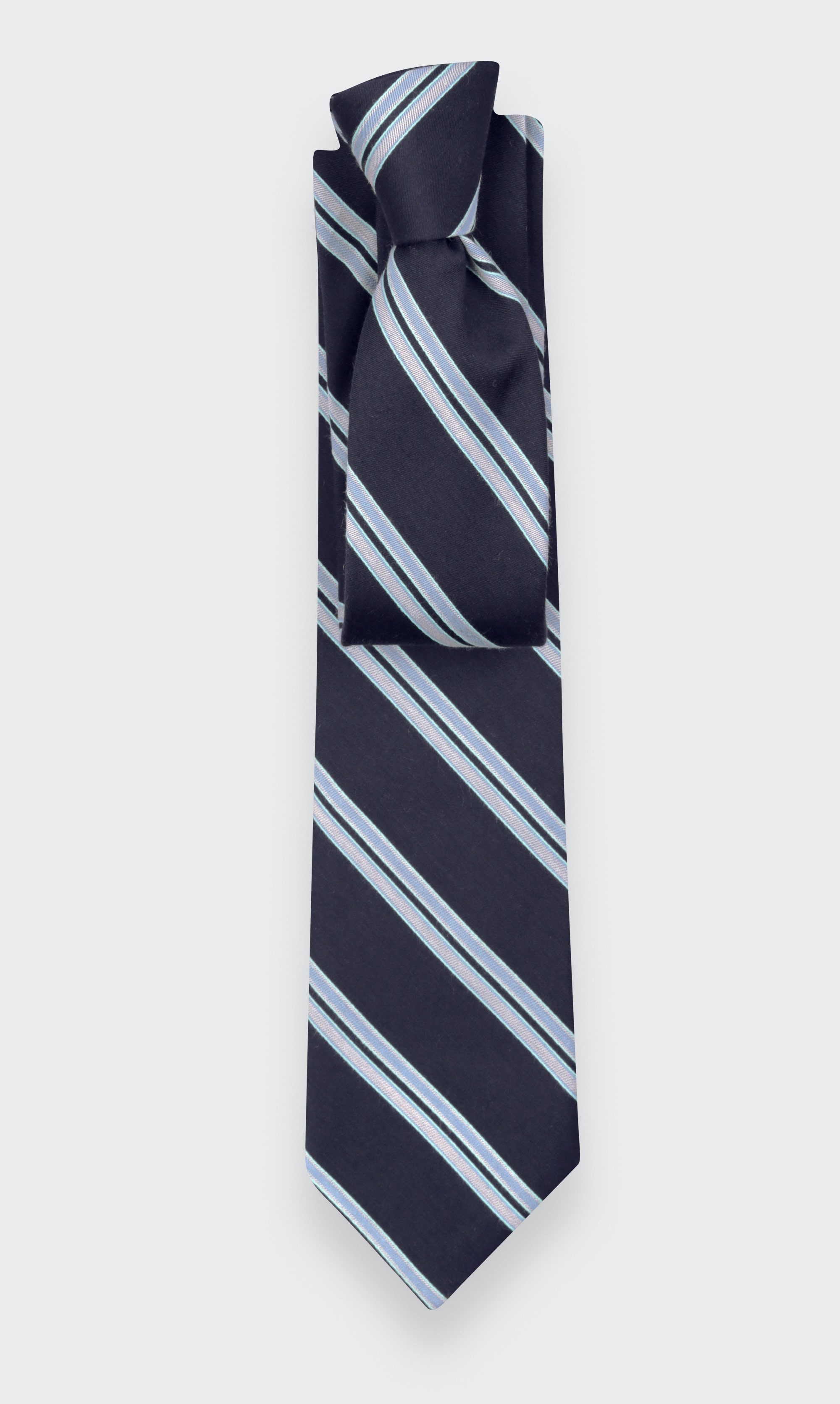 Navy and Blue Club Tie - Cinabre Paris