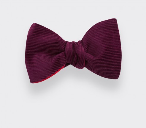 Plum Velvet Bow Tie - Cinabre Paris