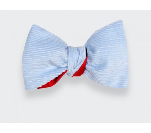 Sky Blue Velvet Bow Tie - Cinabre Paris