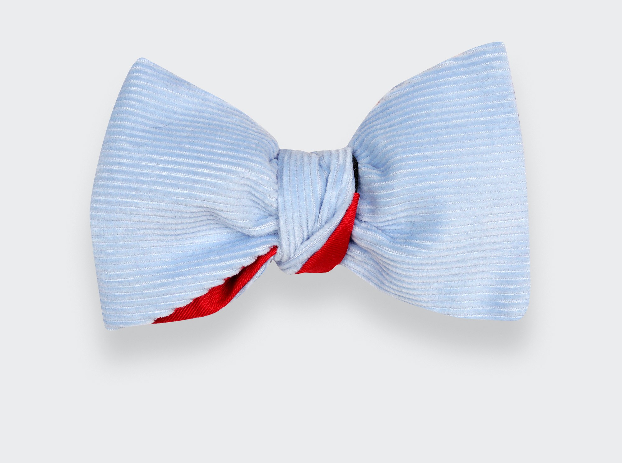 Sky Blue Velvet Bow Tie - Cinabre Paris