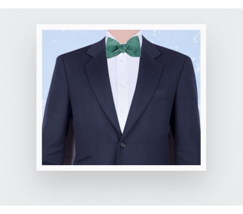 Sea Green Velvet Bow Tie - Cinabre Paris