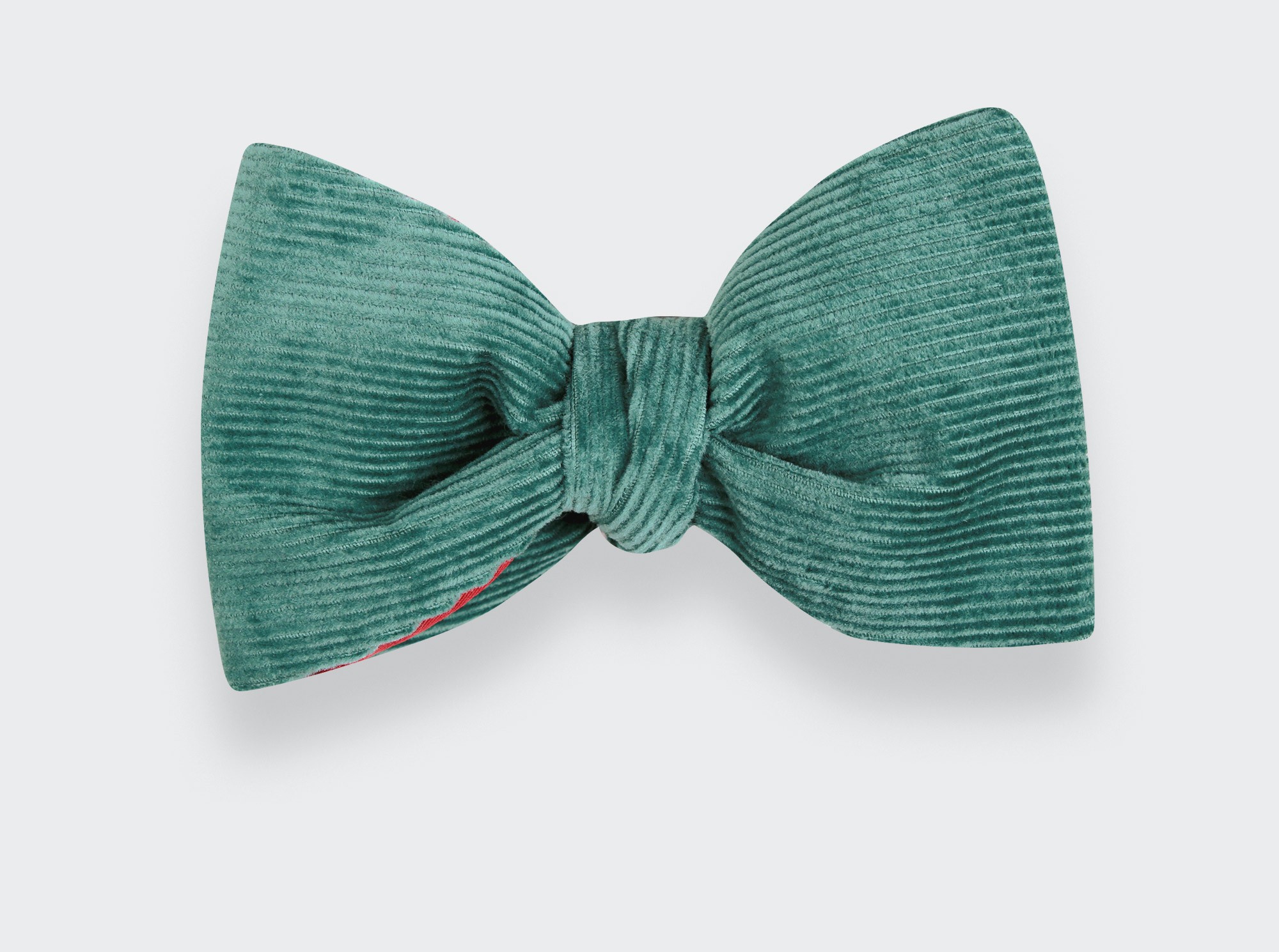 Sea Green Velvet Bow Tie - Cinabre Paris