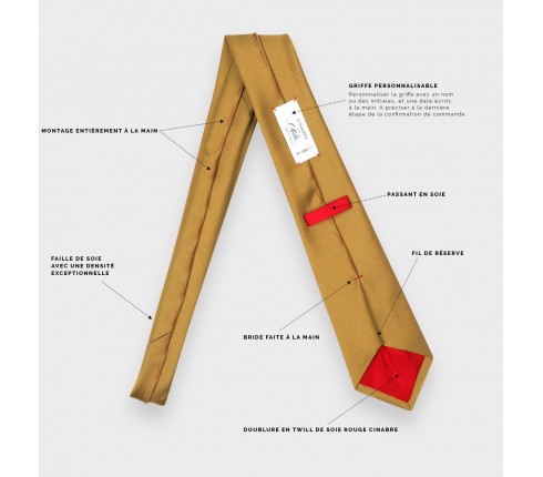 Mustard Faille Tie - Cinabre Paris
