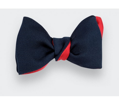 Blue Faille Bow Tie - handmade by Cinabre Paris