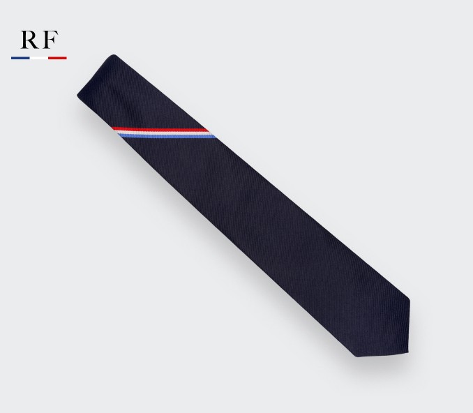 French Single Stripe Tie - Cinabre Paris