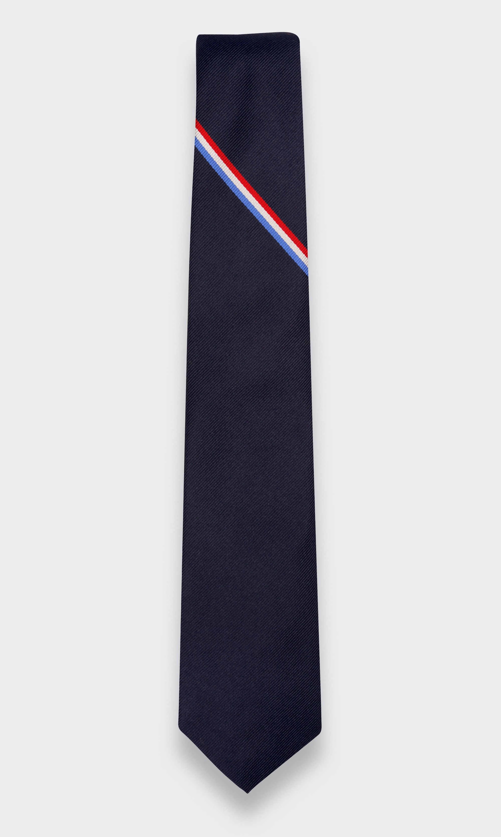 French Single Stripe Tie - Cinabre Paris