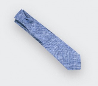 Washed Blue Linen Tie - Cinabre Paris