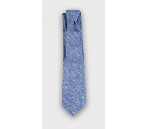 Washed Blue Linen Tie - Cinabre Paris