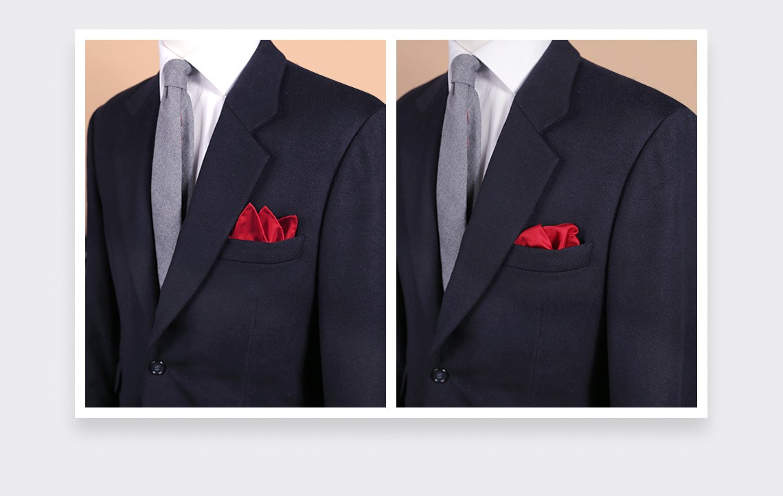 CINABRE Paris - Pocket Square - Twill Rouge - Handmade