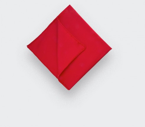 CINABRE Paris - Pocket Square - Twill Rouge - Handmade