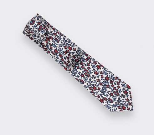 Ecru Flower Tie - Handmade in France