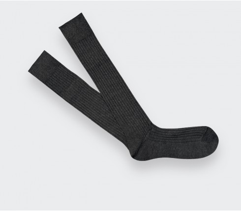 Chaussettes unies Gris Anthracite