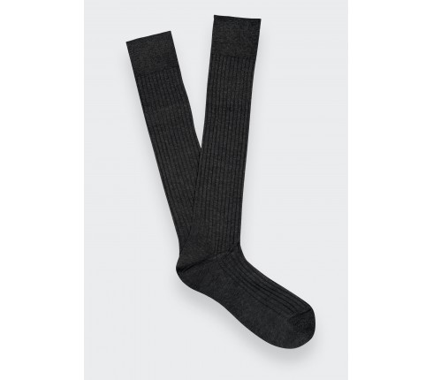 Chaussettes unies Gris Anthracite