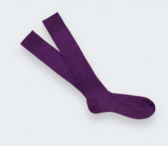 Chaussettes unies Violet - Cinabre paris