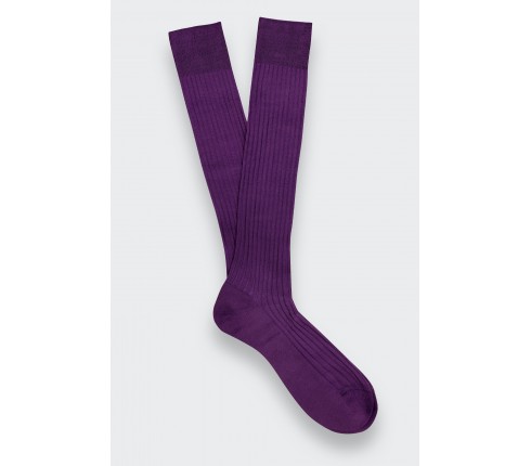 Chaussettes unies Violet - Cinabre paris