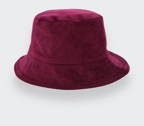 Plum velvet bucket hat - Made in France - Cinabre Paris