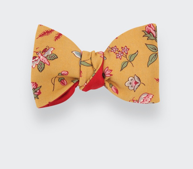 Mustard Flower Bow Tie - CINABRE PARIS