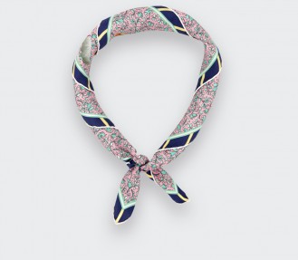 Spationaute Pink Silk Bandana - Cinabre Paris