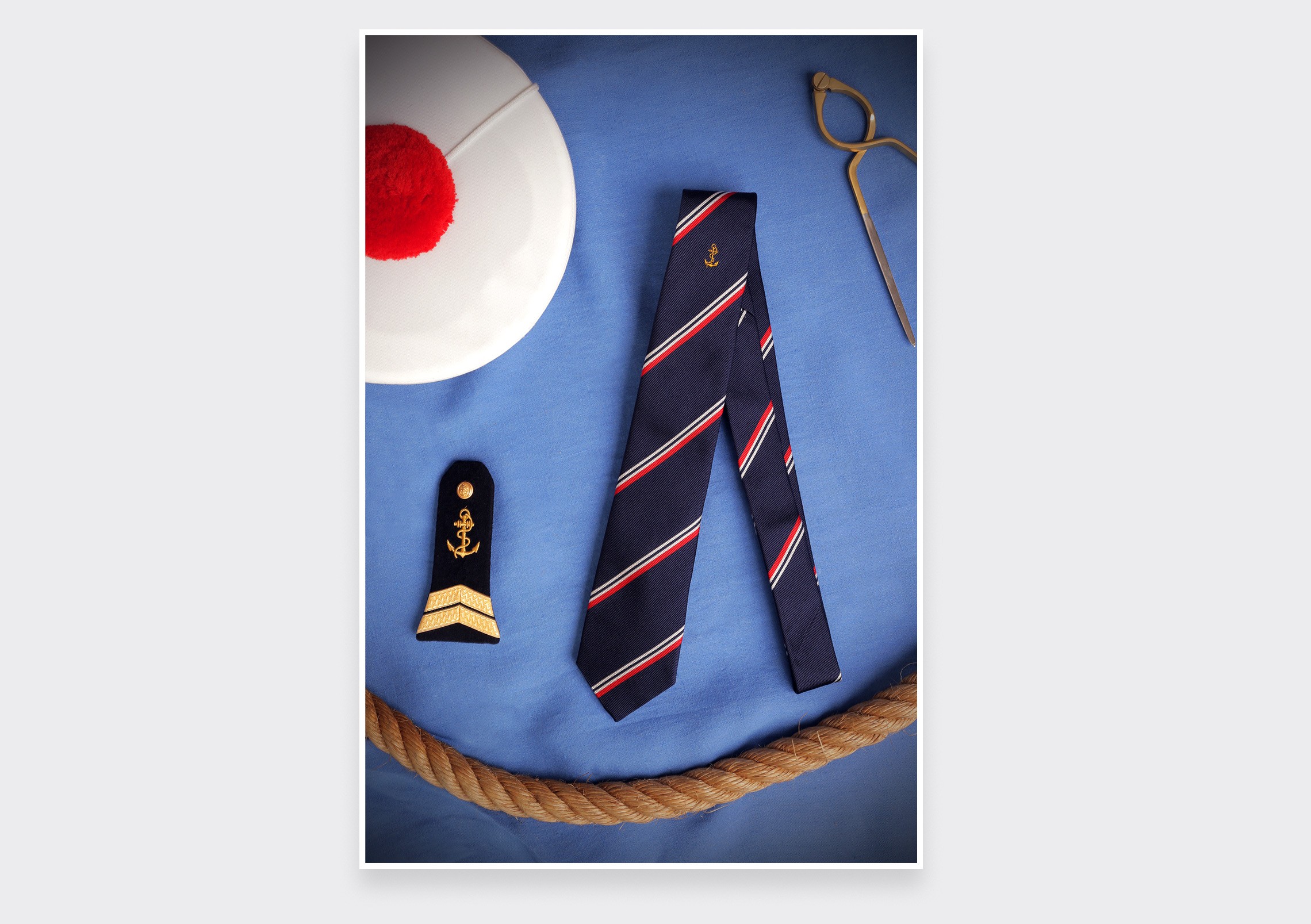 &quot;Marine Nationale&quot; Tie - Made in France - Cinabre Paris