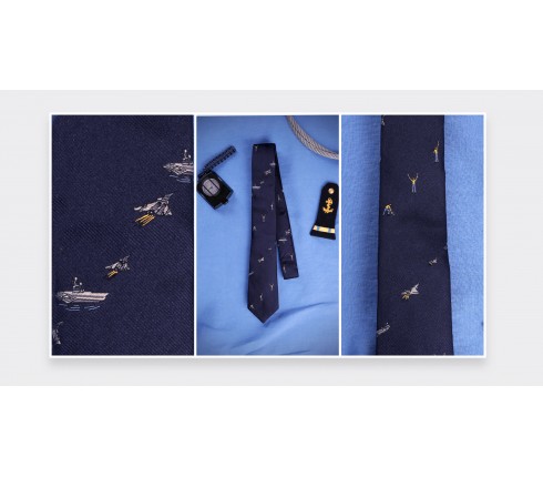 "Porte-avions" tie - French Navy x Cinabre Paris